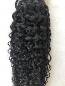 Paquetes de cabello humano rizado negro suave alineado con cutícula de visón crudo sin procesar al por mayor de envío directo del vendedor de cabello indio - Product Image 6