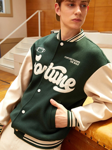 Chaqueta Universitaria Personalizada OEM para Hombre, Chaqueta Bomber con Bordado Chenille, Chaqueta Universitaria de Béisbol de Cuero PU para Hombre - Product Image 6