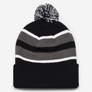Gorro de Punto para Adultos, Unisex, Invierno, 100% Acrílico, Azul Marino, Rojo, Gris, Diseño con Puño, para Exteriores, 2027 - Product Image 4