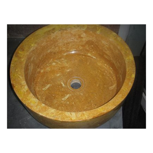 Lavabo de piedra dorada con flores Premium para encimeras de tocador de baño con estilo, fabricante indio - Product Image 4