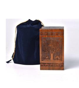 Urna de palisandro para cenizas humanas Árbol DE LA VIDA Caja de madera Urna de cremación personalizada para cenizas Caja de urna de madera grande hecha a mano - Product Image 6