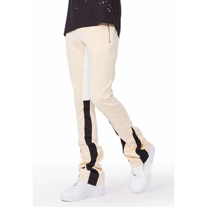 Pantalones de alta calidad con logotipo personalizado para hombre, Joggers apilados con bolsillo, ropa de calle, pantalones para hombre, rectos, a rayas curvas, OEM - Product Image 2