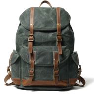Grand sac à dos scolaire imperméable en toile cirée de voyage 15.6 ''pour ordinateur portable unisexe Daily Weekender Backpack