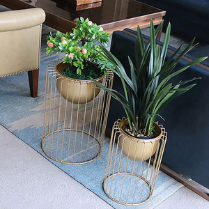 Nouvel arrivage de jardinières de grande taille de forme personnalisée en métal contenant des plantes pour la maison accessoire de salon décor de plantes en pot - Product Image 6