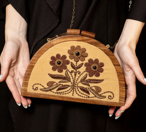 Nuevo bolso de mano de resina de tendencia de madera de alta calidad, bolso de mano para mujer, bolso de joyería de India - Product Image 4