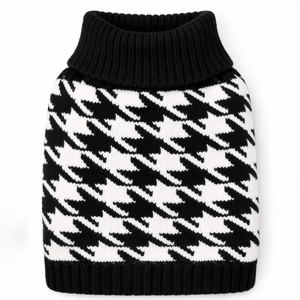 เสื้อสเวตเตอร์สุนัขลายดำ นุ่ม อุ่น สวมใส่สบาย เหมาะสำหรับสุนัขขนาดเล็กถึงกลาง ดีไซน์ทันสมัย ใส่สบายในฤดูหนาว - Product Image 5
