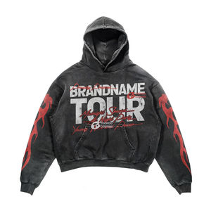 กางเกงวอร์มทรงโอเวอร์ไซส์ผ้าฝ้ายหนานุ่มสไตล์วินเทจ ลุคย้อนยุค ตกแต่งด้วยการปักลายและลูกปัด - Product Image 1