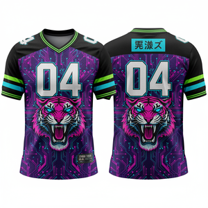 football Fashion Baseball Jersey for Men 76 Wolf <b>Face</b> Design Custom Team Wear Sports Uniform - Product Image 6