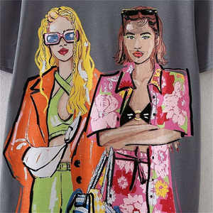 T-shirt pour femmes au design tendance, été, écologique, impression personnalisée de haute qualité, fibre de bambou, décontracté - Product Image 3