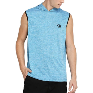 Sweat à capuche de gym sans manches en coton pour hommes/vêtements d'hiver jogging OEM échantillon gratuit sweats à capuche sans manches en coton pour hommes à vendre - Product Image 6