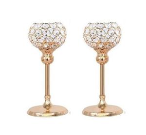 Décoration de chambre qualité supérieure forme carrée cristal support votif métal prix abordable luxe bougie pot pour mauvais - Product Image 6