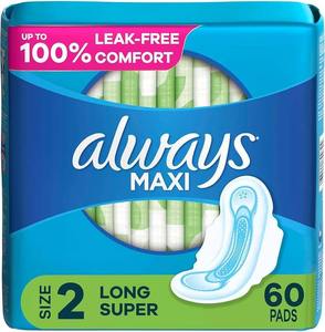Toallas Sanitarias Ultra Finas – 60 Unidades, Súper Absorbentes de Algodón - Product Image 1