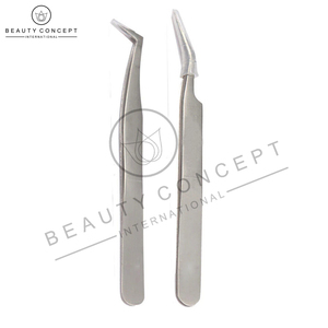 4 Pcs Set Stainless Steel Hand Made Customized Logo Print Newest Eyelash Extension Tweezers by Beauty Concept International - Product Image 5