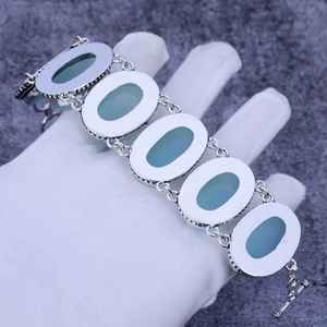 Personnalisé 925 Sterling Silver Rhodium Plaqué Main Designer Fine Jewelry Bracelet pour Femmes Naturel Aqua Fiançailles - Product Image 2