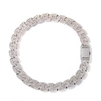 Cadena de Cintura Personalizada de 14 mm, Estilo Cubano, Plata de Ley 925, Chapada en Oro Rosa, con Moissanita VVS de 56 Quilates, Estilo Hip Hop, Unisex, IGI