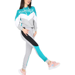 Nuevo OEM personalizado de invierno con capucha sólido Casual 2 piezas conjunto de chándales en blanco para las mujeres con estilo de longitud completa chándal - Product Image 4