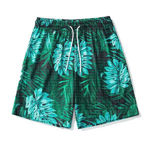 Pantalones cortos de verano de gran tamaño personalizados de estilo callejero para hombre con logotipo gráfico bolsillo cordón sublimado impresión material de malla - Product Image 1