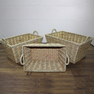 Cestas de mimbre de algas marinas hechas a mano ecológicas Artex Dong Thap con tapas para decoración del hogar y embalaje de regalo - Product Image 6