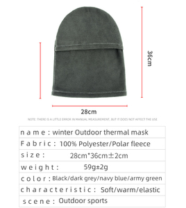 Pasamontañas Térmico de Forro Polar para Invierno, Máscara Facial Completa para Esquí, Gorro con un Orificio para Deportes al Aire Libre, Estilo Pesca - Product Image 2