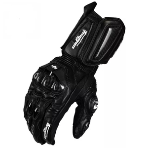 Gants de moto entièrement personnalisés en cuir/nylon imperméable à l'eau écran tactile en fibre de carbone confortable anti-dérapant vitesse course protection - Product Image 4