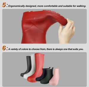 Bottes de pluie noires imperméables antidérapantes protectrices d'agriculture de pêche en plein air de cuisse haute pour des travailleurs - Product Image 6