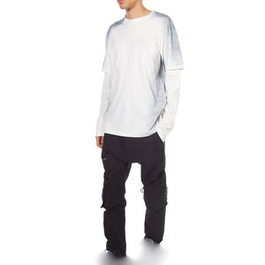 Camiseta de algodón 100% para hombre, Camiseta holgada con estampado de logotipo personalizado de doble capa para hombre, camiseta de gran tamaño, Top de moda - Product Image 4