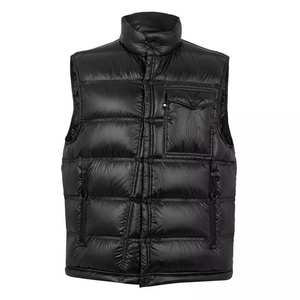 Wholesale <b>Men's</b> Casual Durable Waterproof Quilted Puffer <b>Vest</b> Warm Winter Sleeveless OEM/ODM Logo Customization Bulk Production - Product Image 1