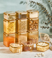 Ensemble de 6 contenants de stockage alimentaire pour réfrigérateur et garde-manger, rectangulaires, empilables, écologiques, en plastique PP moulé par injection, transparents
