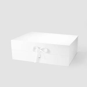 Customize Size Small to Extra <b>Large</b> Luxury Big Magnetic Flap <b>Gift</b> <b>Boxes</b> Packaging Wholesale White with Ribbon - Product Image 4