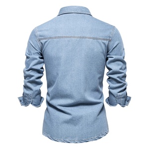 Veste denim ample et décontractée pour hommes pour le printemps et l'automne hiver nouvelle mode à col montant avec revêtement - Product Image 6