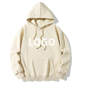 OEM Custom Manufacturers Drop Shoulder 100% Cotton Heavyweight Blank Plain Fleece Oversized <b>Pullover</b> Hoodie for <b>Men</b> - Product Image 3
