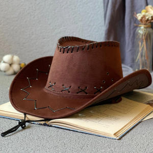 Nuevos sombreros de vaquero de cuero al aire libre para hombres de vaquero occidental personalizados Sombreros de vaquero en cuero genuino Sombreros de moda al por mayor - Product Image 2