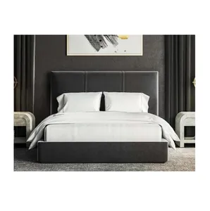 Tecido 100% linho - Móveis de quarto de design moderno - Cama Queen Santorini: Tamanho interno 61x81 polegadas Pronto para enviar do Vietnã