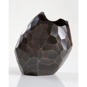 Worldwide Selling Black Color Powder Coated Unique Fancy Designer Texture Top Quality Metal Flower Vase Home Decor <b>Supplies</b> - Product Image 1