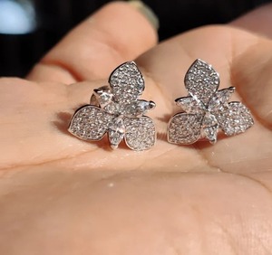 Boucle d'oreille en argent sterling 925 bijoux hip hop boucle d'oreille en diamant Moissanite bijoux en diamant bijoux en moissanite - Product Image 3