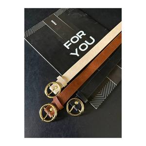 Ceinture pour femme à boucle ronde 3 pièces, ceinture pour pantalon, ceinture pour veste, ceinture pour robe, ceinture pour chemise - Noir-brun-beige - Product Image 2