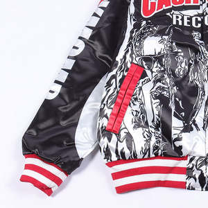 Veste de survêtement en satin pour homme, surdimensionnée, à épaules tombantes, sublimée, prix de gros OEM, nylon coupe-vent et imperméable - Product Image 3