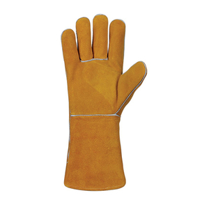 ถุงมือเชื่อมหนังถุงมือหนังแพะเพื่อความปลอดภัยในการทำงานถุงมือหนังอุตสาหกรรมสำหรับการก่อสร้าง - Product Image 4