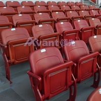 Sièges de stade pliants fixes Avant Sports pour arènes de football, système de gradins en béton à niveaux, sièges VIP pliants d'extérieur