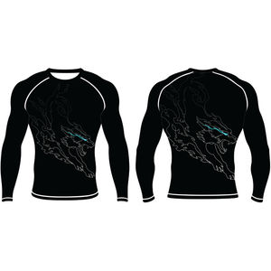 เสื้อไนลอน BJJ ป้องกันผดผื่นป้องกันรังสียูวียาวเสื้อบีบอัดกันยูวีทนทานออกแบบได้ตามต้องการระบายอากาศและใส่สบาย - Product Image 1