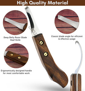 Meilleure vente Outils de maréchal-ferrant couteau à sabot étroit ergonomique en acier inoxydable couteau de coupe de sabot de maréchal-ferrant idéal pour les maréchaux et les chevaux - Product Image 3