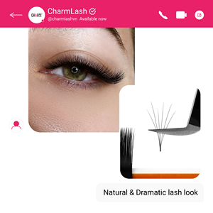 CharmLash Private Label Wispy Easy Fan J Curl Bottom Lashes Easy Fan Extension Bandejas de volumen de pestañas Extensiones de pestañas de seda - Product Image 6