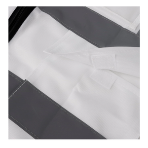 Wholesale Custom High Visibility Jacket Construction White Reflective Safety <b>Vest</b> with logo by Daffodils - Product Image 3