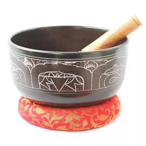 ชามทองเหลืองโบราณทำจากโลหะอลูมิเนียมสลักลายเสร็จชุบฝึกสมาธิบำบัดทางพุทธศาสนาโยคะ - Product Image 3