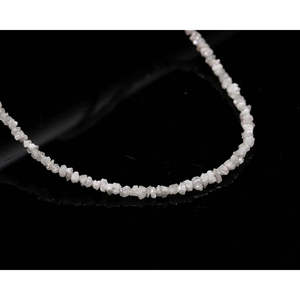 Raw Rough Diamond Beads Necklace Natural Uncut Diamond Nuggets 2-3mm Handmade Luxury Diamond Jewelry - Product Image 1