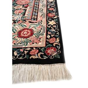 Tapis en laine noué à la main Aalam gris et noir Pae-5401, motif rectangulaire en médaillon, pour la décoration de la maison et du salon - Product Image 4