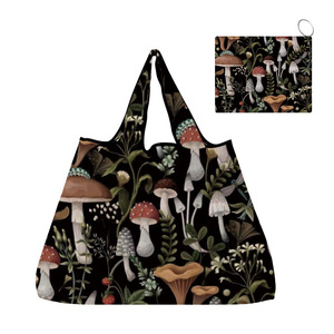 Sac de courses pliable en tissu Oxford 2026, imprimé multicolore, écologique, portable, avec longue poignée - Product Image 6