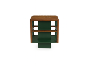 Contemporary <b>Smart</b> Wooden Side Table Bold Square Frame Solid Black Core Strong Artisan Craftsmanship Modern Bedroom <b>Nightstand</b> - Product Image 4