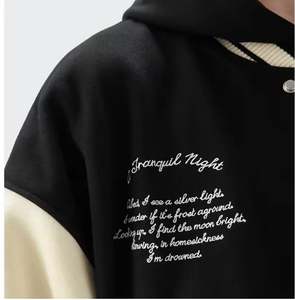 Nuevas chaquetas bordadas naranjas de alta calidad, chaqueta acolchada de invierno informal para hombre, chaquetas universitarias en blanco con logotipo personalizado al por mayor - Product Image 6