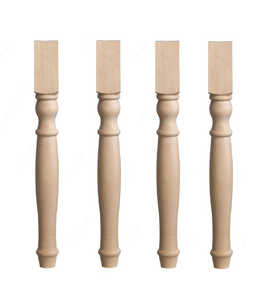 Gabinete de cocina de madera maciza Columna de poste de isla Soporte de patas decorativas para mesas Gabinetes de islas Columna de muebles tallados - Product Image 3